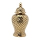 thumbnail image 3 of Tarro Decorativo De Cerámica Para Jengibre, Tarro De Almacenamiento De Porcelana Artesanal, Florero Dorado, 3 of 5