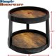 thumbnail image 4 of Organizador Simple Houseware Lazy Susan, 2 niveles, 25 cm, color marrón rústico, 4 of 9