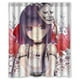 thumbnail image 1 of Cortina de ducha de anime japonés para niña, juego de cortina de baño con ganchos, tamaño 60 x 72 pulgadas, 1 of 3
