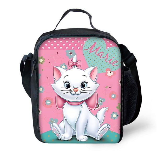 3 pcs set Cartoon Maries Cat Child School Backpack with Lunch Bags ,Pencil Bags ,Cartoon School Bags for Boys Girls Best Gift
