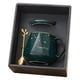 thumbnail image 3 of Taza De Cerámica Taza De Taza De Leche De Té Esmerilado Suave Con Cuchara Y Tapa Para Ni?os Verde, 3 of 5