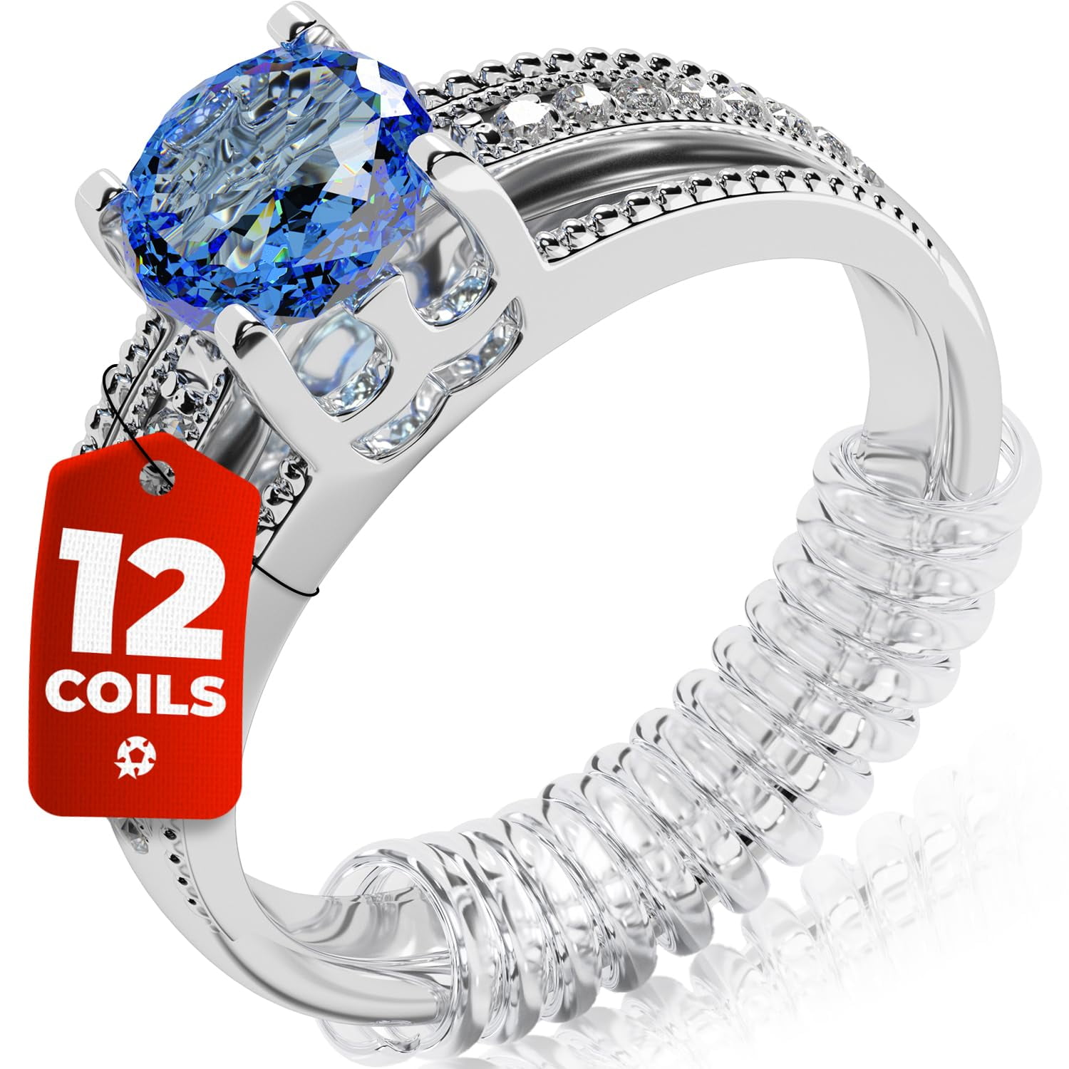 5 Stars United - Ajustador De Tamaño De Anillos, Paquete De 12 Unidades Para Anillos Sueltos De Hasta 6 Mm, 5 Stars U