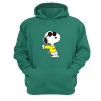 Genérico - Polerón Canguro Snoopy Freddy Verde Aguamarina Talla L Unisex