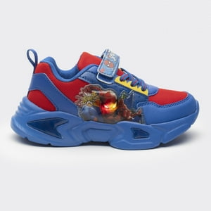 Zapatilla Con Luces Niño Spiderman Azul Marvel