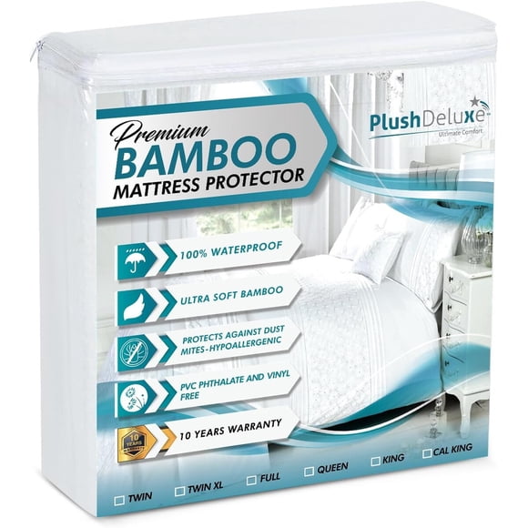 Protector de colchón PlushDeluxe Bamboo 76x80
