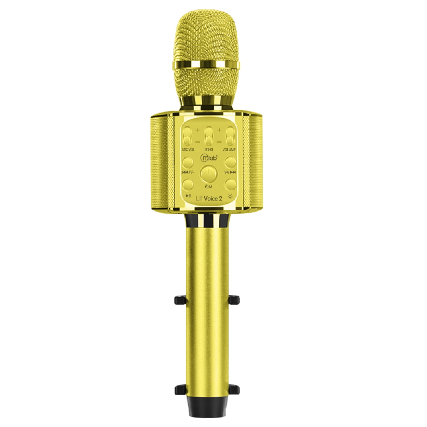 Microlab - Mic Karaoke Lil Voice Led Soporte Gold