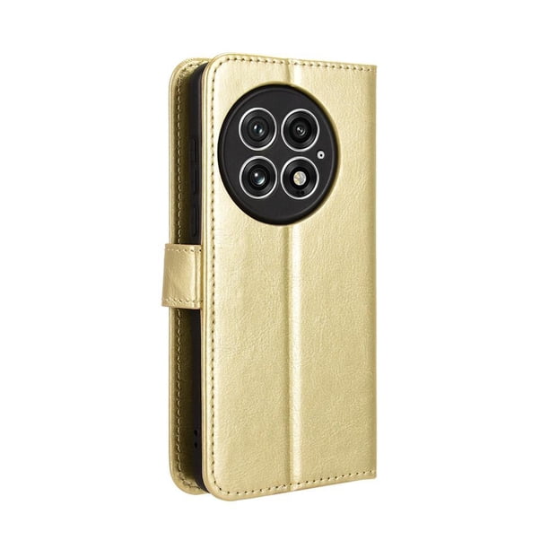 Funda tipo libro para OnePlus 13 5G, cartera todo‑en‑uno, funda multifuncional con tarjetero y correa de muñeca desmontable
