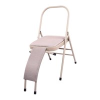 Magideal - Silla Auxiliar De Yoga Plegable, Herramienta De Entrenamiento De Fuerza De Flexibilidad, Silla De Yoga De Entrenamiento De Equilibrio Multifuncional Respaldo De Lino