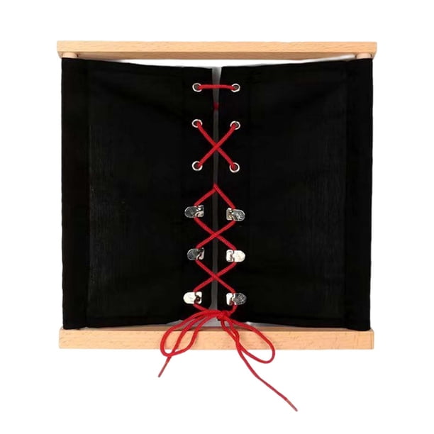 Tablero ocupado de educación temprana, vestido de aprendizaje, habilidades motoras finas, tablero de actividades, juguete de viaje, tablero sensorial cordones
