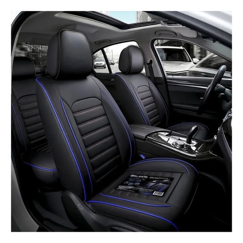 Funda Cubre Asiento Galanta Eco Cuero Set 5 Asientos Luxury Azul