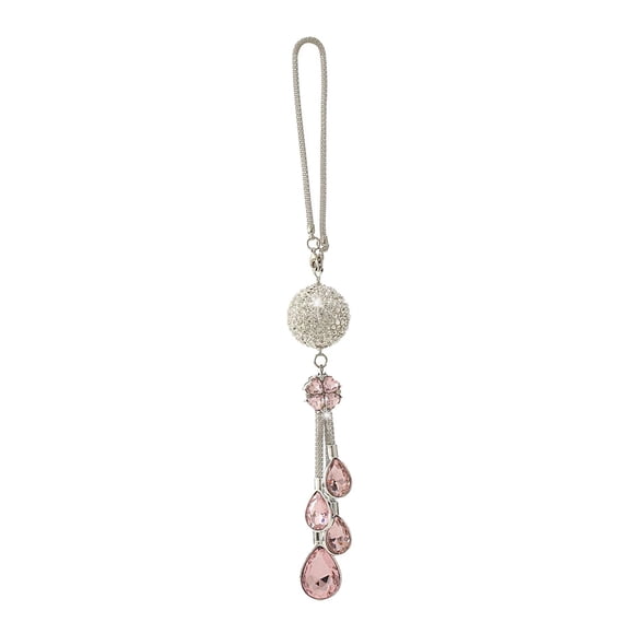 Bling Car Colgante Charms Espejo Retrovisor Colgante Adorno Rosa