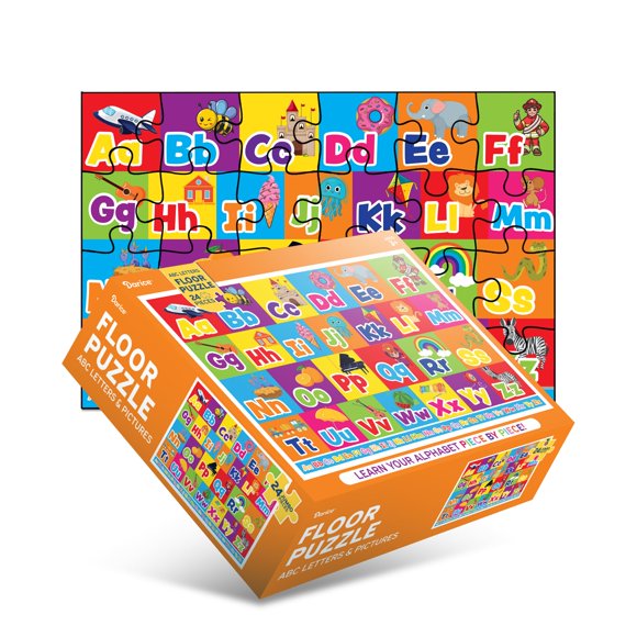 Rompecabezas Darice ABC 91 cm x 61 cm 24 piezas para niños de 3 años en adelante