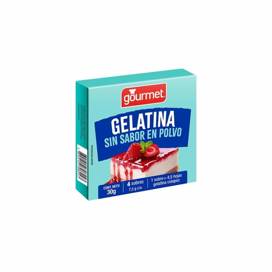 Gelatina Sin Sabor Caja 30 g Gourmet
