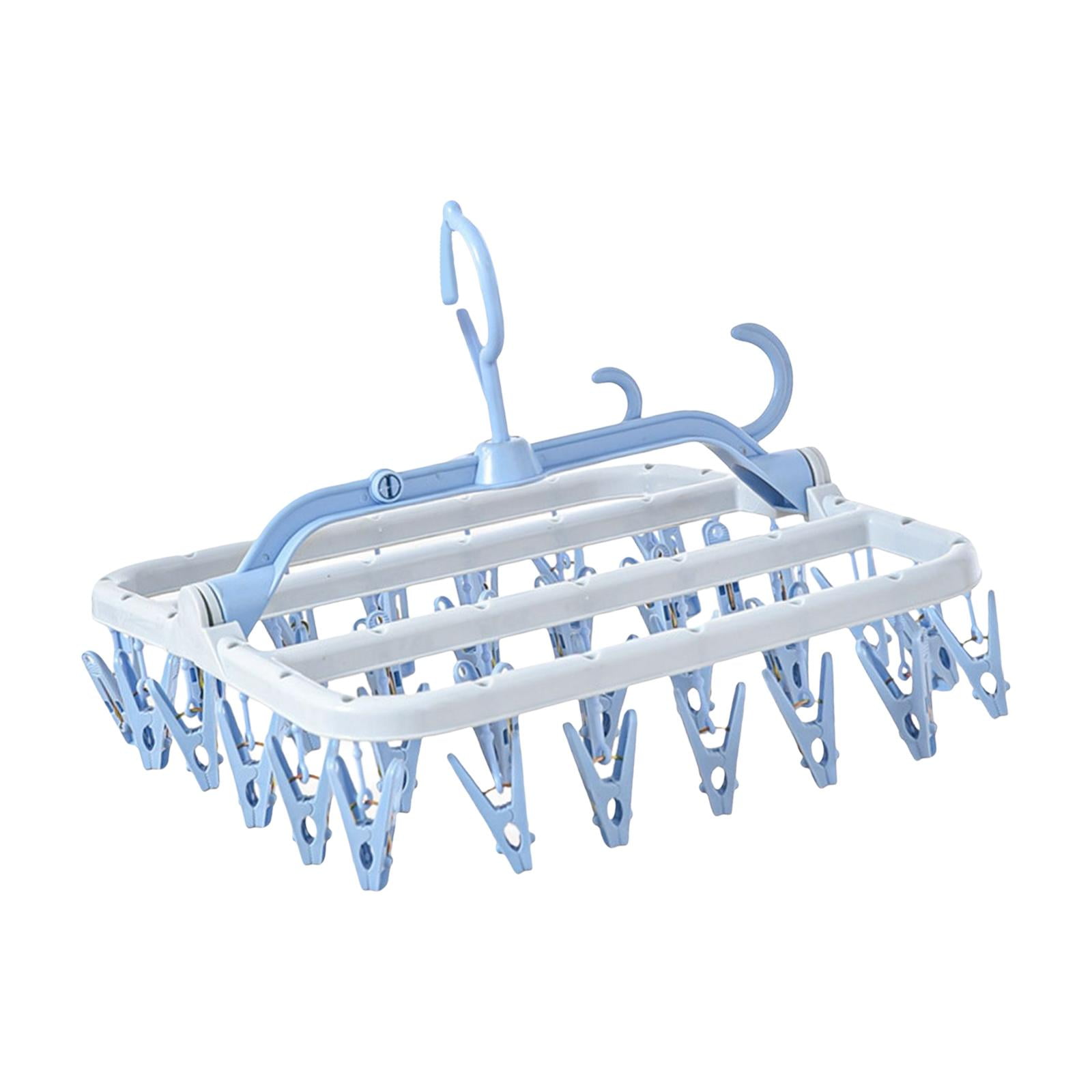 Magideal - Colgador De Clip Giratorio De 360 Degree Para Ropa, Toallas, Colgador De Secado Para Colgar En El Hogar, Tendedero Para Calcetines, Bufanda, Ropa Interior, , Azul