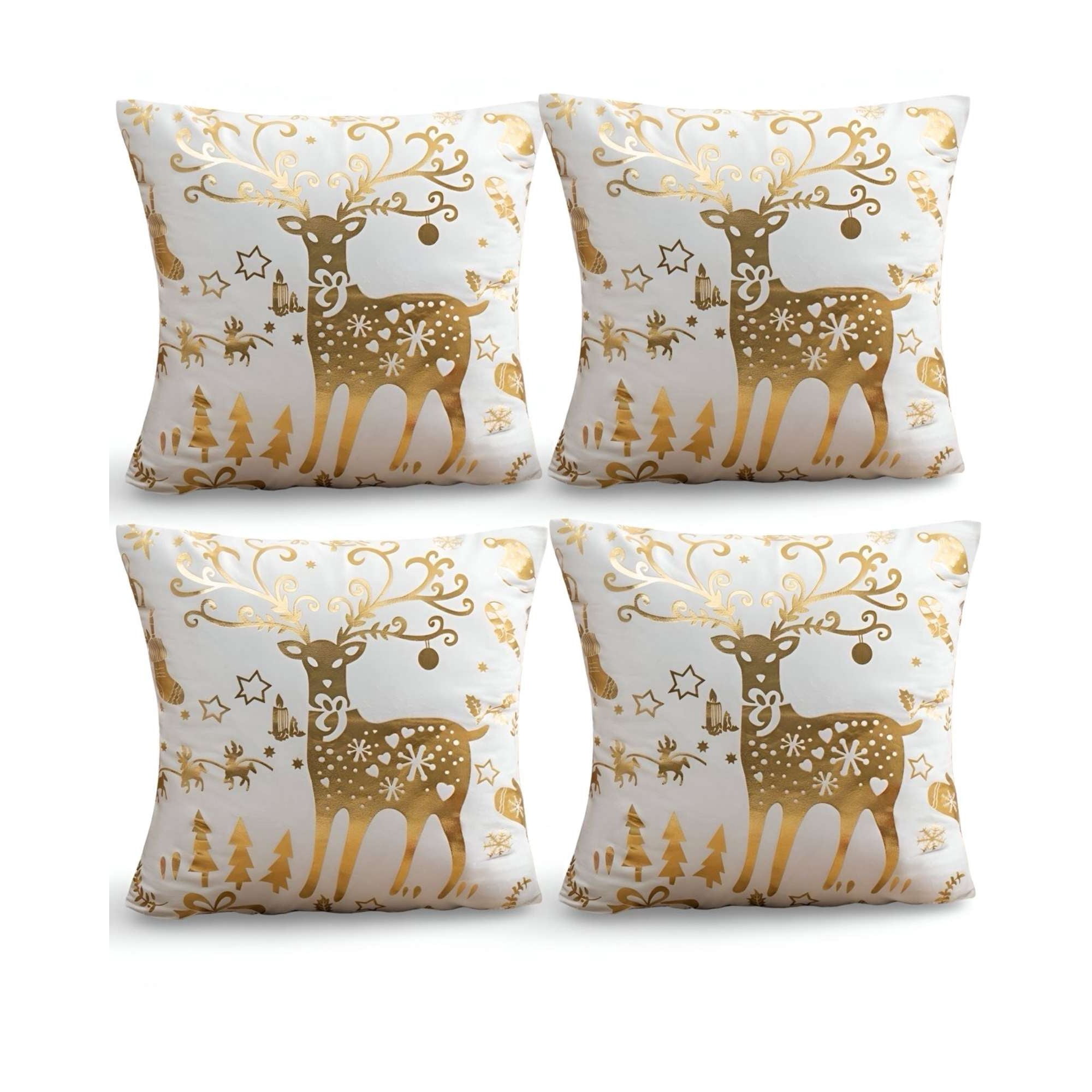 Genérico - Set De 4 Fundas De Cojin Para Navidad M4