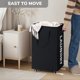 thumbnail image 5 of Cesto de ropa Goodpick con ruedas, 75 L, lona negra, 5 of 8