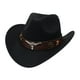 thumbnail image 1 of Sombrero De Vaquero Informal Disfraz Cosplay Sombrero De Protección Solar Verano Para Senderismo Negro, 1 of 3
