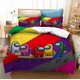 thumbnail image 2 of Cute Cartoon Trust No One Lettering Quilt Duvet Cover Set Bed Linen3-Piece Bedding Set, 2 of 5
