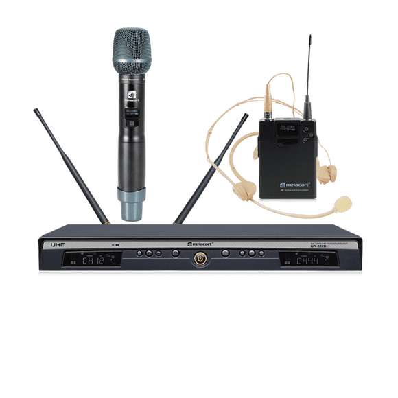 Relacart Ur-222D Mc Sistema Inalámbrico de Mano Y Cintillo Headset