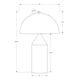 thumbnail image 4 of Lámpara de Mesa Monarch Specialties I 9952 23 cm Altura Metal Negro, 4 of 4
