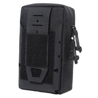 Ioensy - Bolsa Táctica Molle, Riñonera, Bolsillo Para Teléfono, Senderismo, Camping, Herramientas, Bolsa Negra
