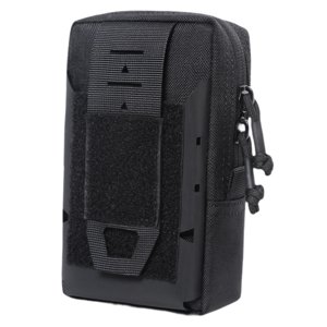 Ioensy - Bolsa Táctica Molle, Riñonera, Bolsillo Para Teléfono, Senderismo, Camping, Herramientas, Bolsa Negra