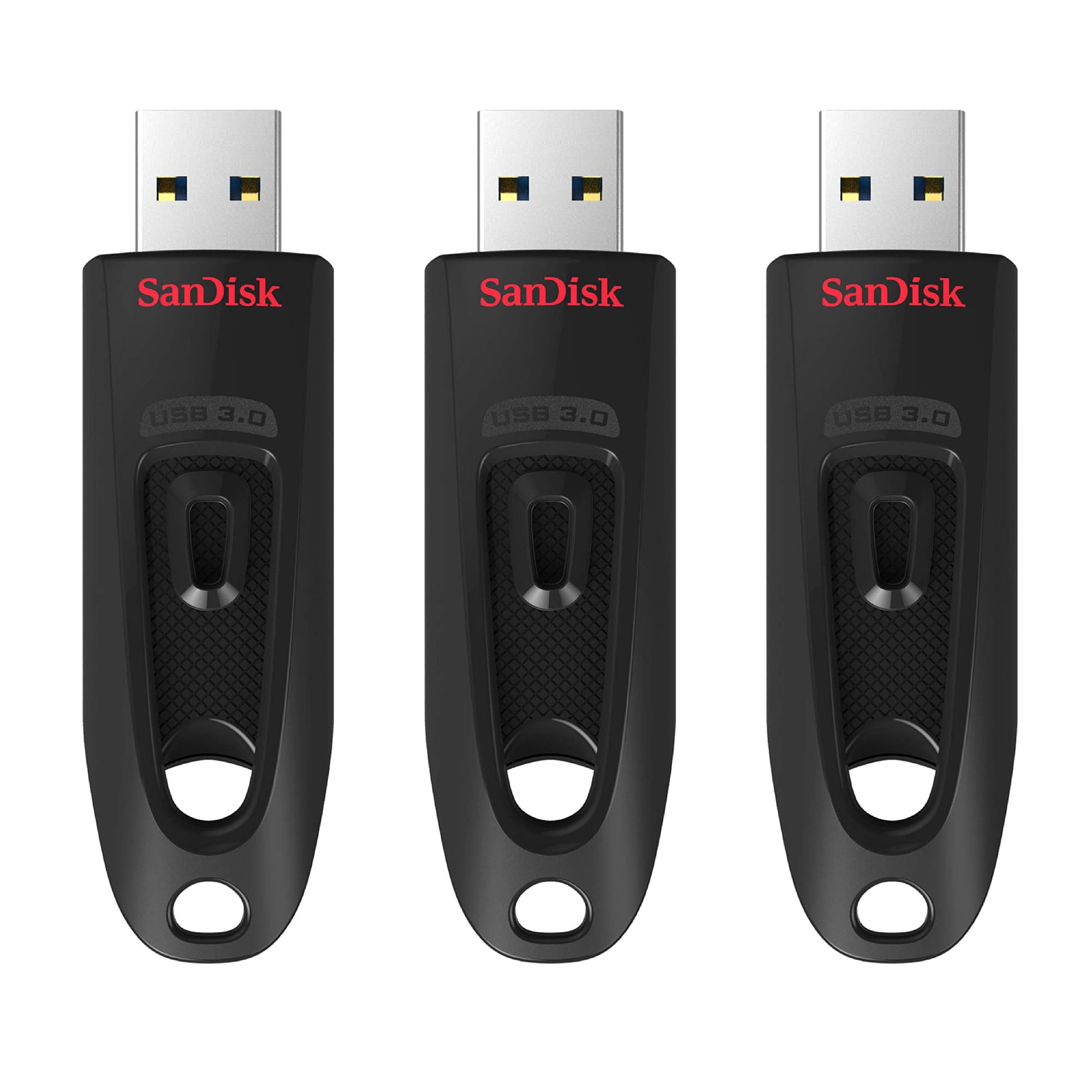 Unidad Flash Usb Sandisk Ultra 32 Gb, Paquete De 3 Unidades Usb 3.0 130 Mb/s