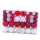thumbnail image 2 of 100 Piezas Bolas De Navidad Adornos Decoración De Árbol De Navidad Para Corona Porche Invierno Rojo Y Blanco, 2 of 5