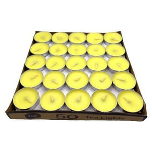Genmérico - Set De 50 Velas Decorativas Amarillas