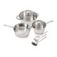 thumbnail image 1 of Batería de Cocina 5 Piezas Acero Inoxidable + 3 Utensilios Prime Gris, 1 of 4