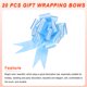 thumbnail image 4 of Uxcell 20Pcs 6" x 9" Lazo Grande para Envolver Regalos Cinta Azul Claro para Lazo de Navidad, 4 of 6