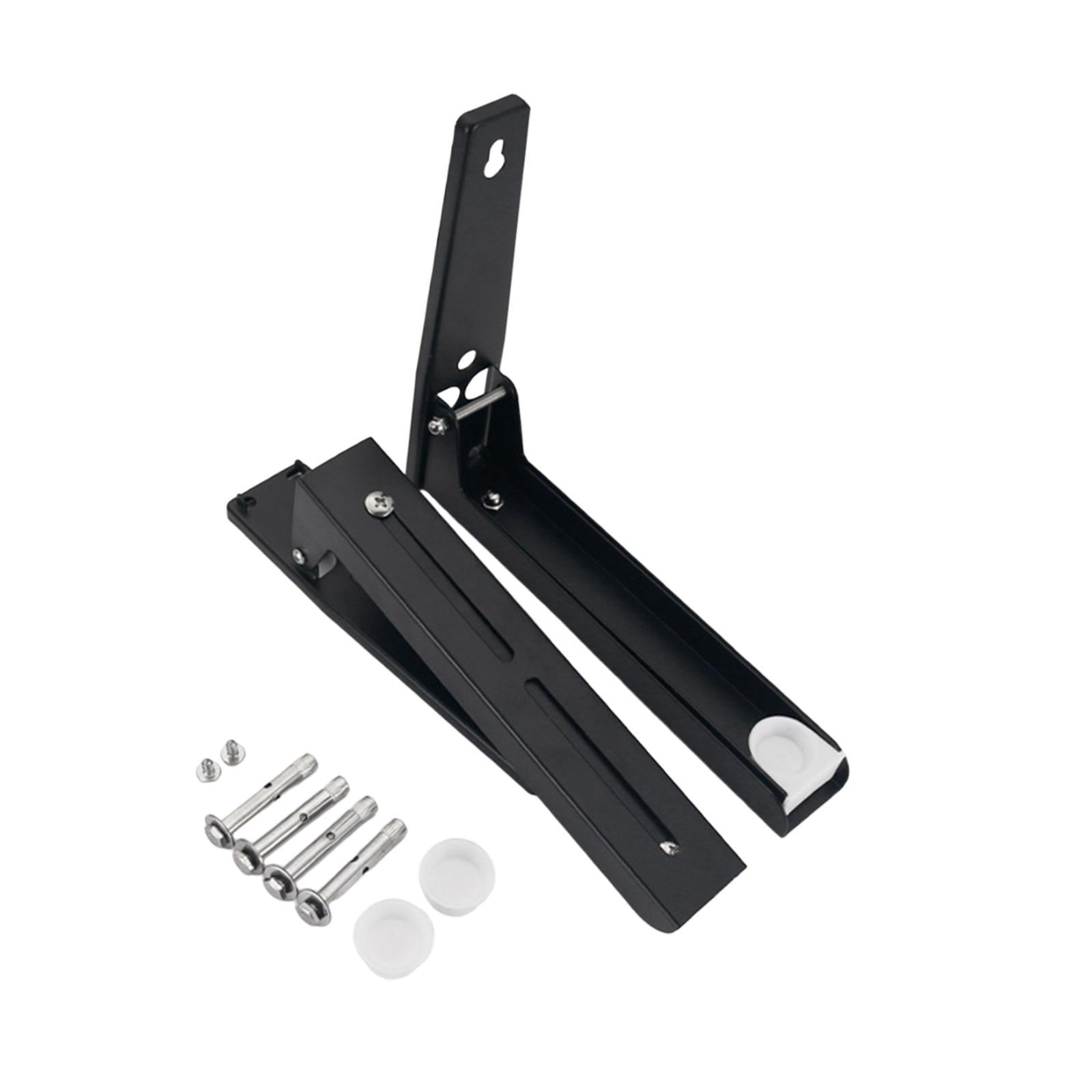 Bothyi - Rejilla Retráctil Plegable Para Horno Microondas, Soporte De Pared Para Cocina Y Hogar, Color Negro