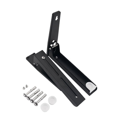 Bothyi - Rejilla Retráctil Plegable Para Horno Microondas, Soporte De Pared Para Cocina Y Hogar, Color Negro