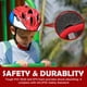 thumbnail image 3 of Casco de bicicleta Atphfety para niños pequeños, ajustable de 1 a 8 años con LED, 3 of 6