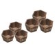 thumbnail image 3 of 6 Piezas Cubo De Madera Maceta Flor Maceta Barril Hexagonal Superior Patio Jardín Decoración, 3 of 5