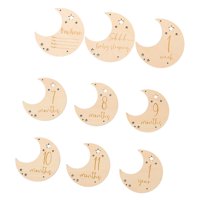 Magideal - 9 Piezas Hermosa Imagen De Hito Para Recién Nacido, Pieza De Kilometraje De Doble Cara, Decoración De Fiesta De Cumpleaños, Señal De Anuncio De Nacimi Versión Niños