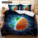 thumbnail image 1 of v1036 Bed Sheets Basketball Duvet Cover Set Cool Bright Fire Basketball Sport Comforter Cover For Kids Boy Girl Polyester Bedding Set 3-Piece Bedding Set (1 Duvet Cover + 2 Pillow Shams) Bed Sheets ju, 1 of 5