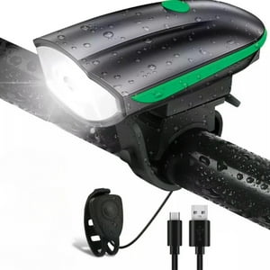 Santú Home & Deco - Luz Led Para Bicicleta Con Bocina Integrada Verde