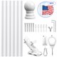 thumbnail image 2 of Poste de Bandera REERON 213 cm Kit Giratorio de Acero Inoxidable, 2 of 8