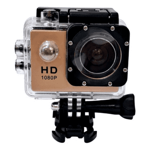 Genérico - Camara Digital De Accion 1080P 30Mts Full Hd Dorado