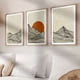 thumbnail image 3 of 3pcs, Mountain Wall Art Mountain Line Minimalist Wall Decor Sun Wall Japandi Wall Art Living Room Art No Frame, 3 of 4