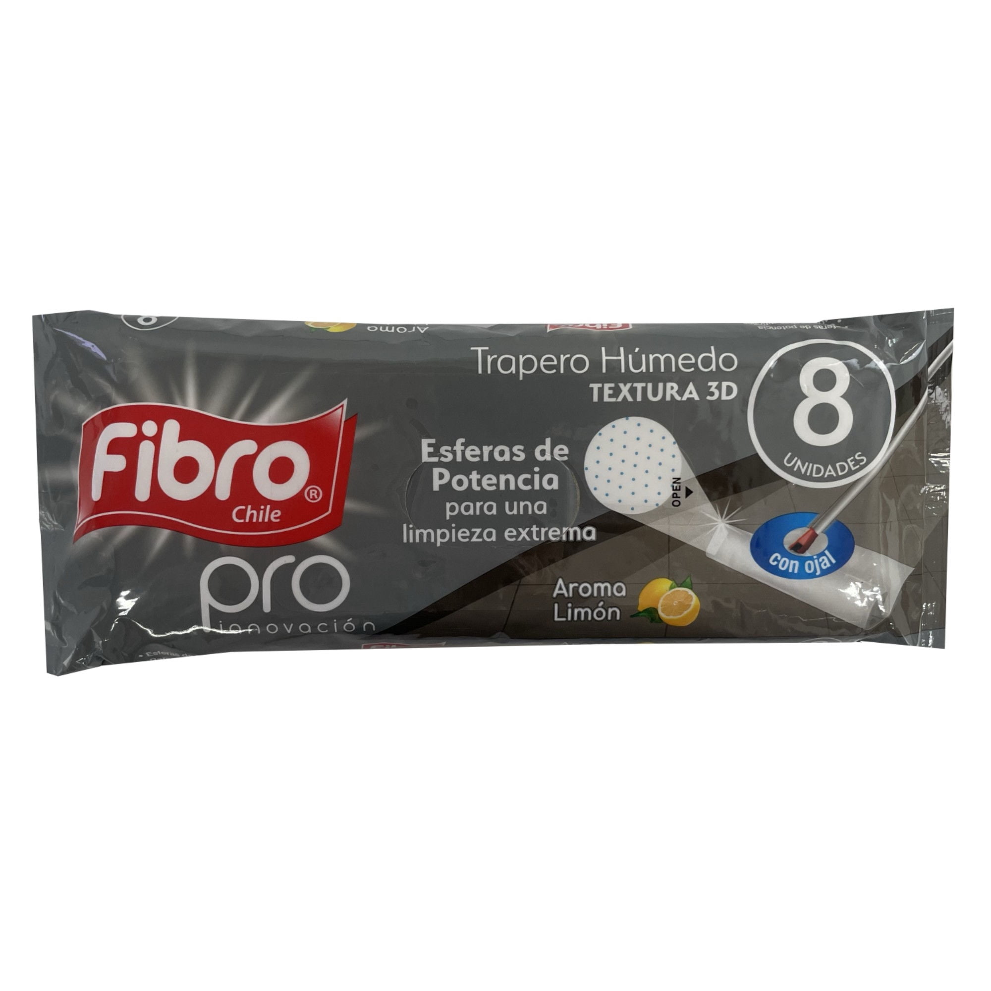 Trapero Húmedo Aroma Limón Bolsa Resellable 8 Un Fibro