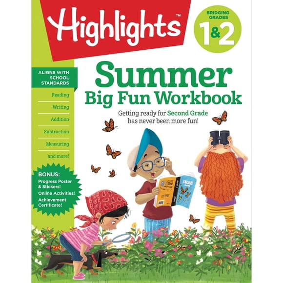 El libro de trabajo destaca Learning Summer Big Fun Grade 1 y 2