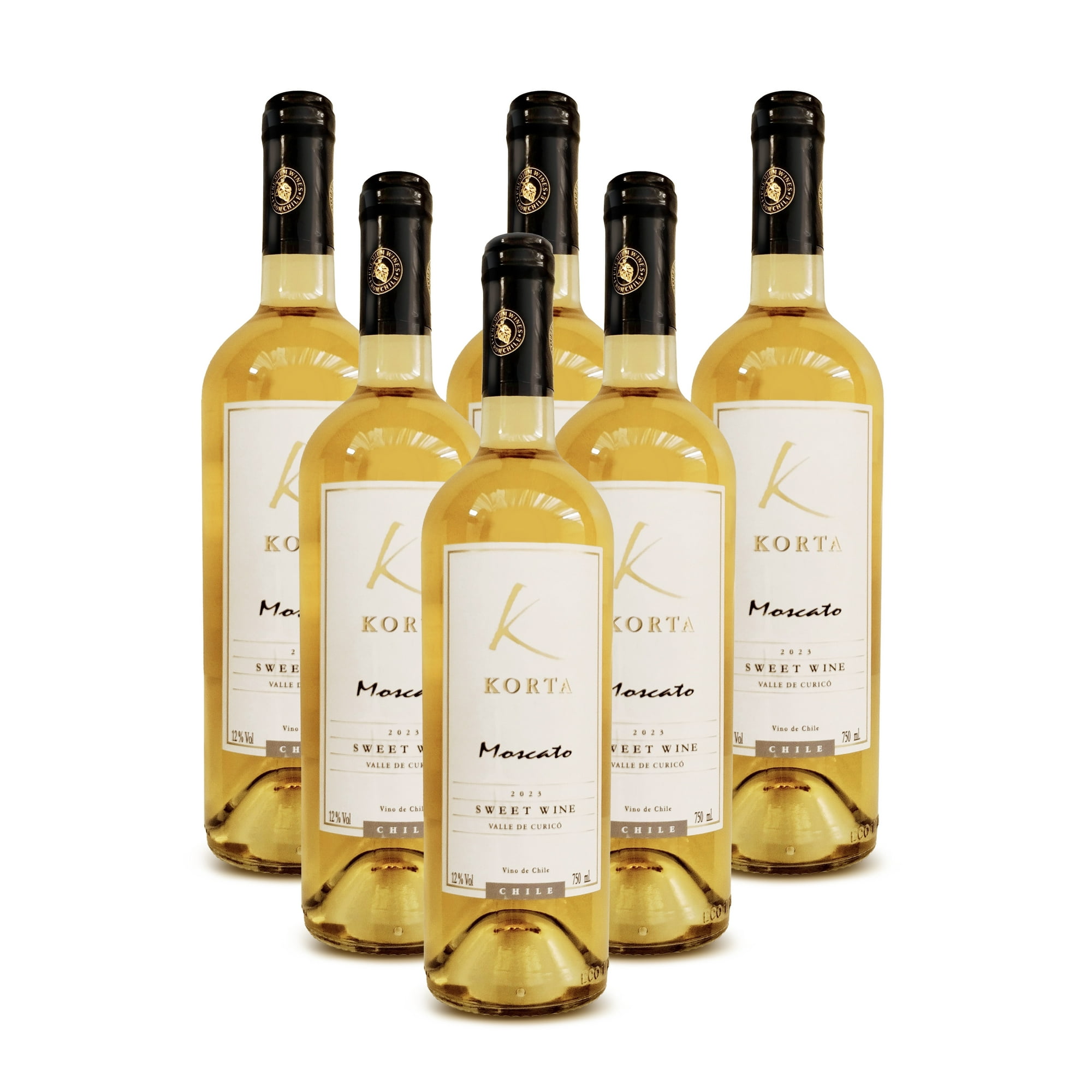 Korta - Vino Semi Sweeet Moscato, 6 Unidades