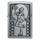 thumbnail image 2 of Bolsillo cromado cepillado con emblema de camarera Zippo Roller, más ligero, 2 of 6