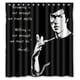 thumbnail image 1 of Cortina de ducha con ganchos para baño, diseño de Bruce Lee, "Enlightening Succes Lessons", 167 x 183 cm, 1 of 3
