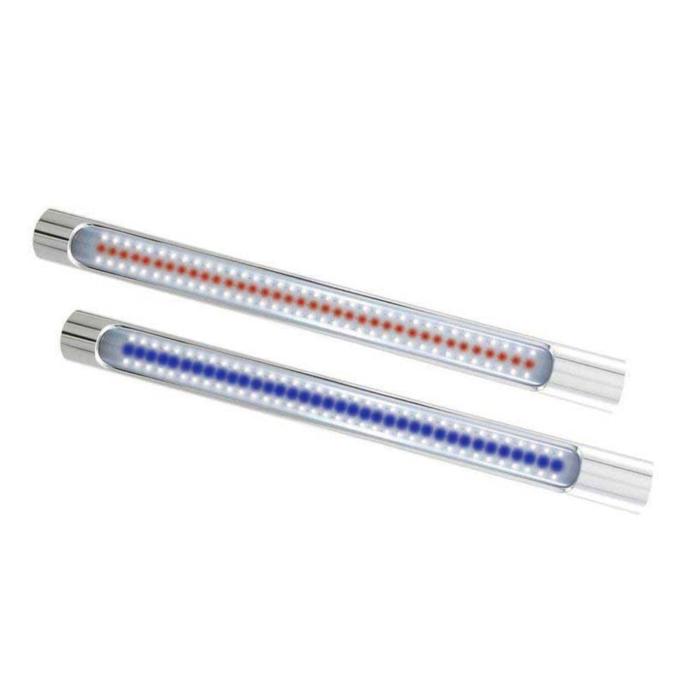 Tubo De Luz Led Taco Metals Marine De 50 Cm Con Tapa En T, Rojo, 300 Lm