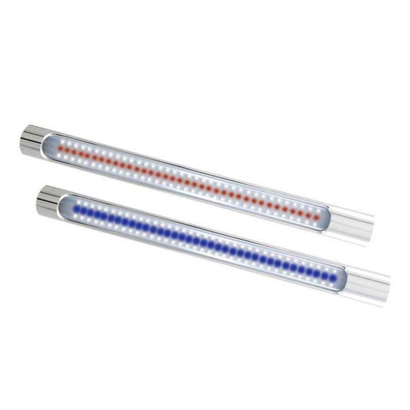 Tubo de luz LED TACO Metals Marine de 50 cm con tapa en T, rojo, 300 lm
