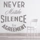 thumbnail image 2 of Decomural Never Mistake Silence Funny Life WS-19723, 2 of 2