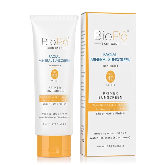 Protector Solar Facial Mineral BioPo FPS 40 Sin Tono 50 g